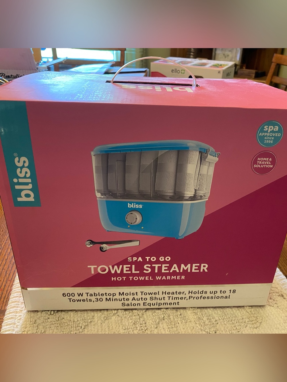 Bliss Tabletop Towel Steamer